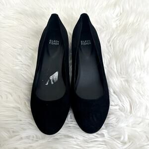 Eileen Fisher Suede Kitten Heel Pump Sz 8